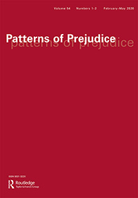 Cover image for Patterns of Prejudice, Volume 54, Issue 1-2, 2020
