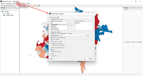 Figure 8. Configuration window of GW descriptive statistics.