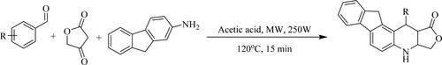 Scheme 17. Microwave synthesis of quinoline derivatives in the presence of glacial acetic acid.