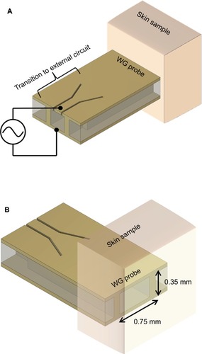 Figure 2 Probe sitting on the skin sample of interest.