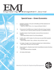 Cover image for Engineering Management Journal, Volume 24, Issue 4, 2012