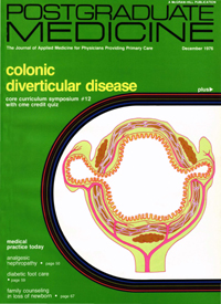Cover image for Postgraduate Medicine, Volume 60, Issue 6, 1976