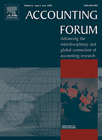 Cover image for Accounting Forum, Volume 33, Issue 2, 2009