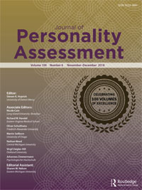Cover image for Journal of Personality Assessment, Volume 100, Issue 6, 2018