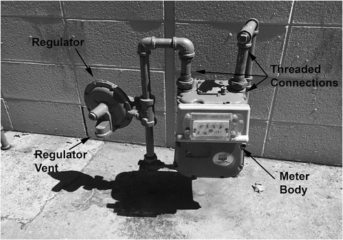 Figure 1. A representative meter set assembly (MSA) with major components highlighted.