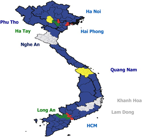 Figure A1. Provinces covered in the survey data.