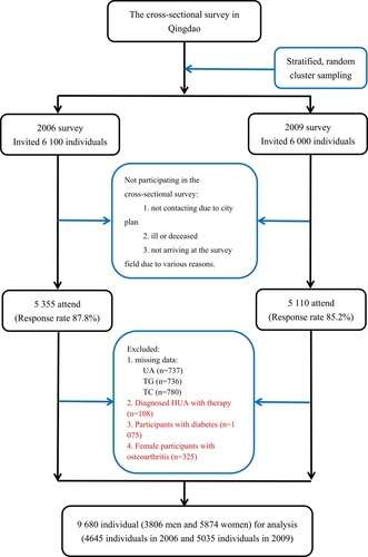 Figure 1 Flow chart of participant included and excluded in cross-sectional analysis.