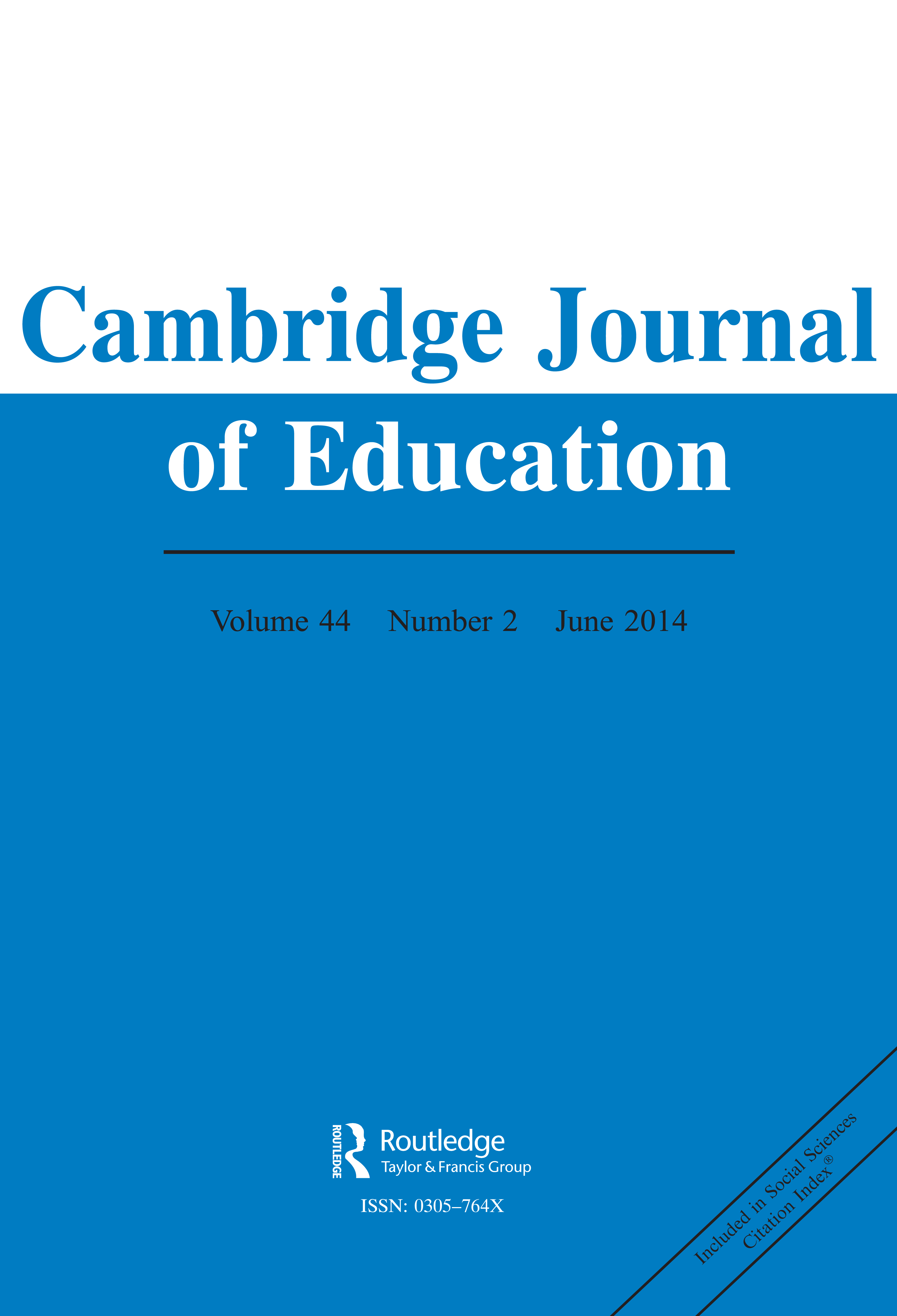 Cover image for Cambridge Journal of Education, Volume 44, Issue 2, 2014