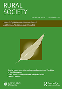 Cover image for Rural Society, Volume 29, Issue 3, 2020