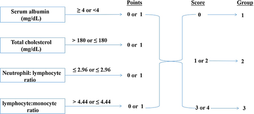 Figure 1 Calculation of the Naples Prognostic Score.