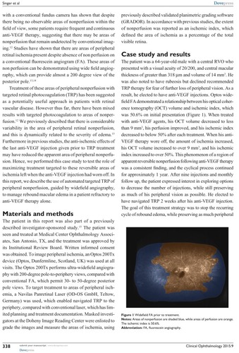 Figure 1 Widefield FA prior to treatment.