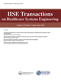 Cover image for IISE Transactions on Healthcare Systems Engineering, Volume 6, Issue 4, 2016