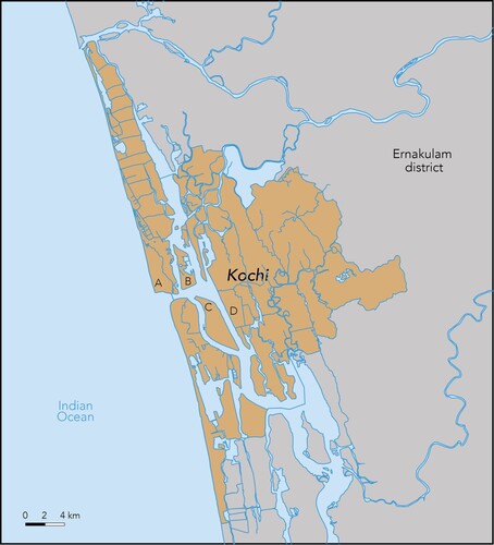 Map of Kochi. Source: Claire Borgogno.