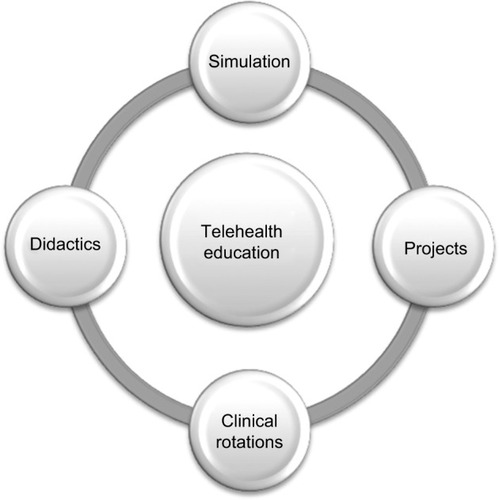Figure 2 Multimodal approach to telehealth education.
