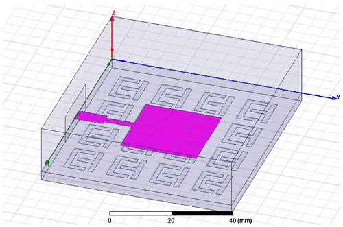 Figure 7. Embedding U–T shape MTM array inside RMPA substrat.