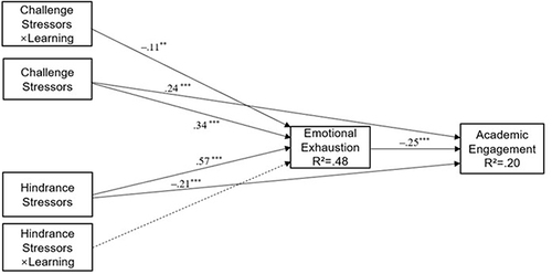 Figure 1 Results of direct and moderating effects of learning.