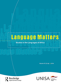 Cover image for Language Matters, Volume 47, Issue 2, 2016
