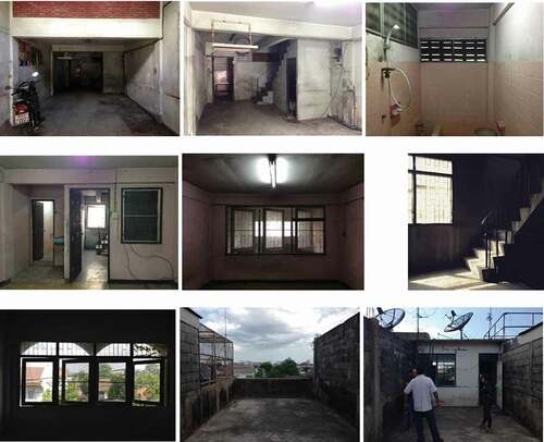 Figure 8. Photos of the existing condition of the building selected for the prototype renovation