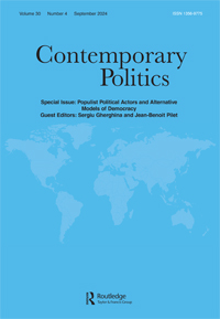 Cover image for Contemporary Politics, Volume 30, Issue 4, 2024