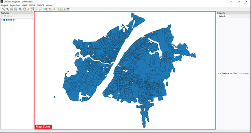 Figure 4. Examine spatial data (WHHP) in the map zone.