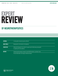 Cover image for Expert Review of Neurotherapeutics, Volume 16, Issue 2, 2016