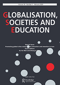 Cover image for Globalisation, Societies and Education, Volume 18, Issue 1, 2020