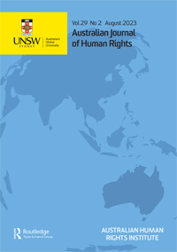 Cover image for Australian Journal of Human Rights, Volume 29, Issue 2, 2023
