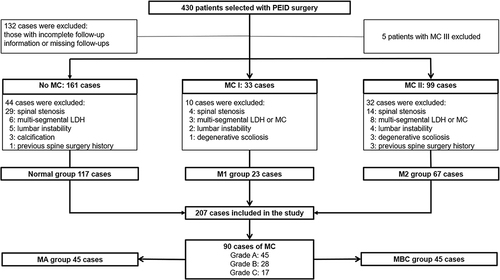 Figure 1 Flow chart for inclusion in the study population.