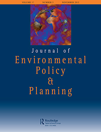 Cover image for Journal of Environmental Policy & Planning, Volume 17, Issue 5, 2015