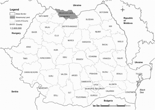 Figure 1. The Land of Maramureș, part of the Romania.