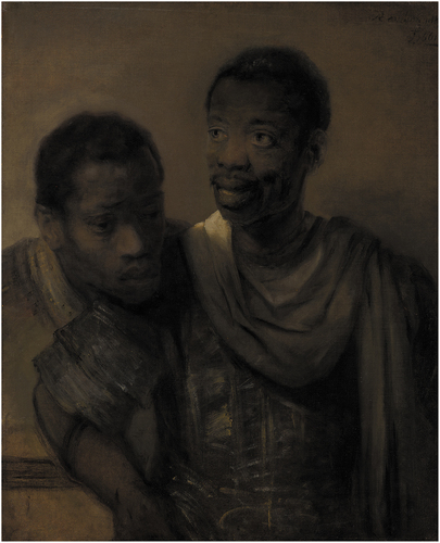 ‘Twee Afrikaanse mannen’ (Two African Men) by Rembrandt van Rijn – Mauritshuis, The Hague. Public domain.