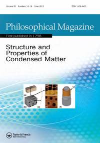 Cover image for Philosophical Magazine, Volume 95, Issue 16-18, 2015