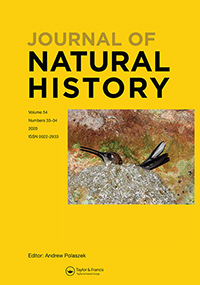 Cover image for Journal of Natural History, Volume 54, Issue 33-34, 2020
