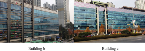 Figure 5. Street views of buildings b and c.