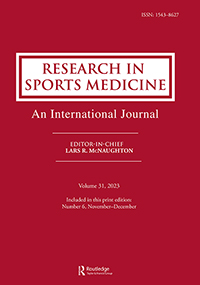 Cover image for Research in Sports Medicine, Volume 31, Issue 6, 2023