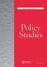 Cover image for Policy Studies, Volume 37, Issue 1, 2016