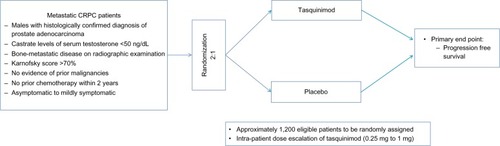Figure 4 Schema for current tasquinimod Phase III study.