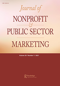 Cover image for Journal of Nonprofit & Public Sector Marketing, Volume 33, Issue 1, 2021