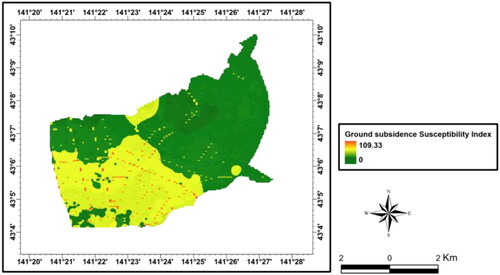 Figure 4. Thematic map of overlaid data for land use and ground water level.