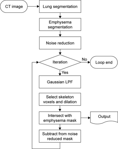 Figure 1 Flow diagram of size-based emphysema clustering using length scale analysis.