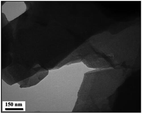 Figure 1. TEM image of Kaolin@extract nanocomposite.