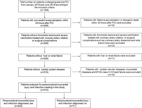 Figure 1 A recruitment flowchart in the study: number of patients undergoing elective PCI from January 2015 and June 2018 at each stage of the study.