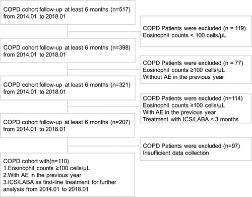 Figure 1 Flow diagram of patients meeting the eligibility criteria.