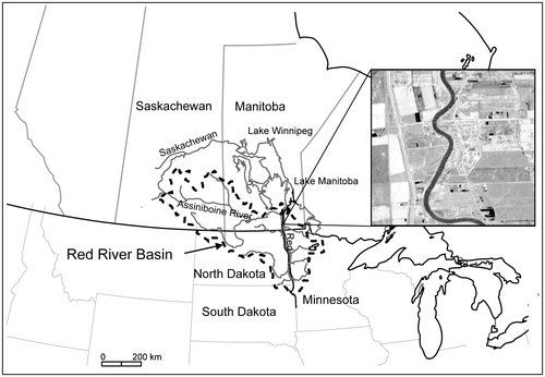 Figure 2. Location of the Red River Basin and study area for this study.