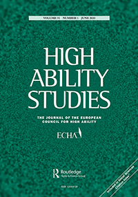 Cover image for High Ability Studies, Volume 31, Issue 1, 2020