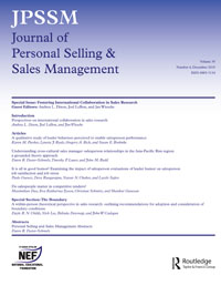Cover image for Journal of Personal Selling & Sales Management, Volume 39, Issue 4, 2019