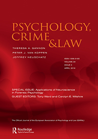 Cover image for Psychology, Crime & Law, Volume 24, Issue 3, 2018