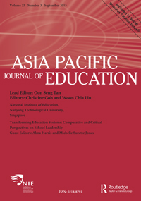 Cover image for Asia Pacific Journal of Education, Volume 35, Issue 3, 2015