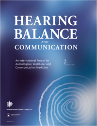 Cover image for Hearing, Balance and Communication, Volume 15, Issue 2, 2017