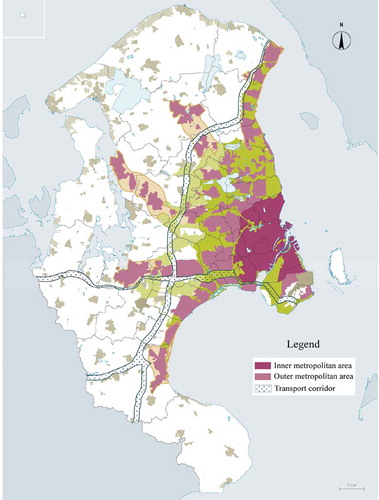 Figure 1. The finger structure of Copenhagen metropolitan area. FootnoteNotes.